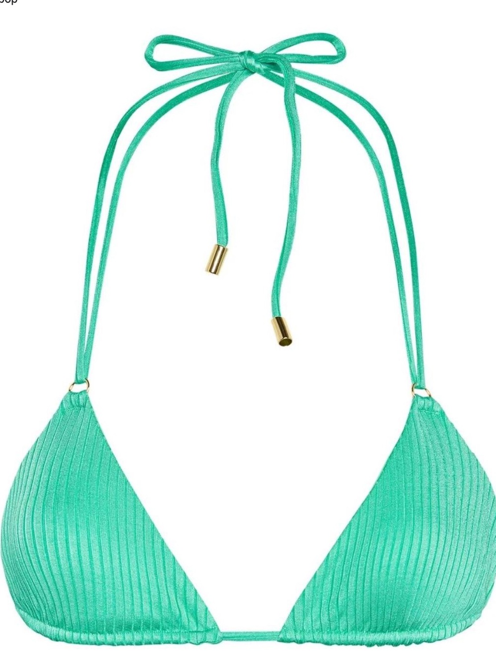 Monday Swimwear Kauai bikini tops in turquoise ribbing medium